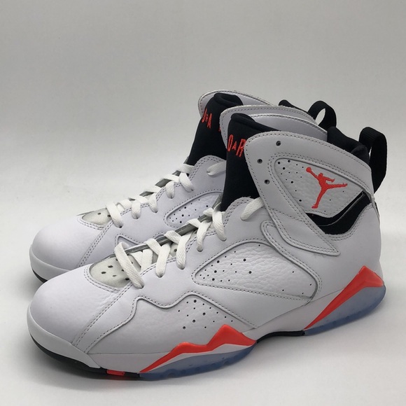 New Nike Air Jordan VII 7 Retro White Infrared Crimson Red Black CU9307-160 NWOB - Picture 4 of 5